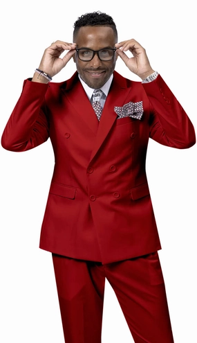 EJ Samuel M2772-RED Mens Suit