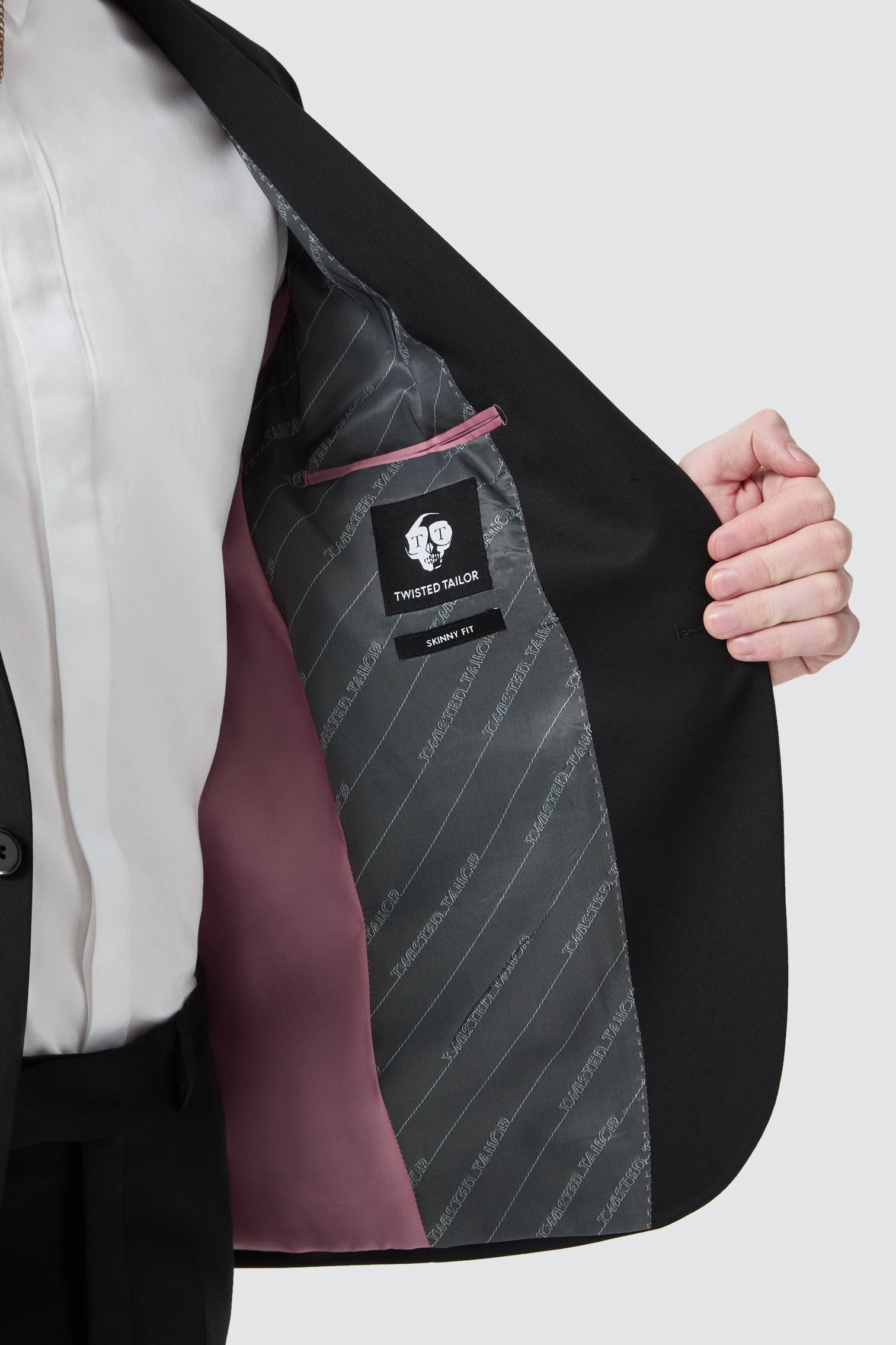 Ellroy Skinny Fit Black Suit