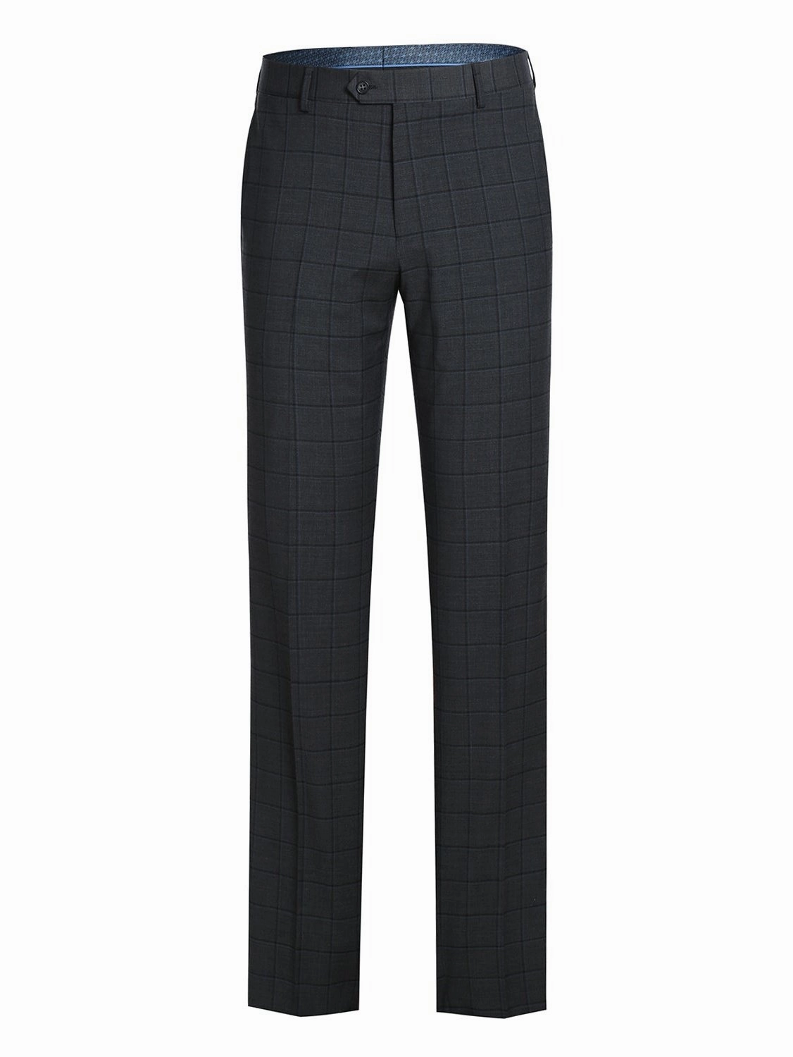 English Laundry Slim Fit Charcoal Checked Wool Suit