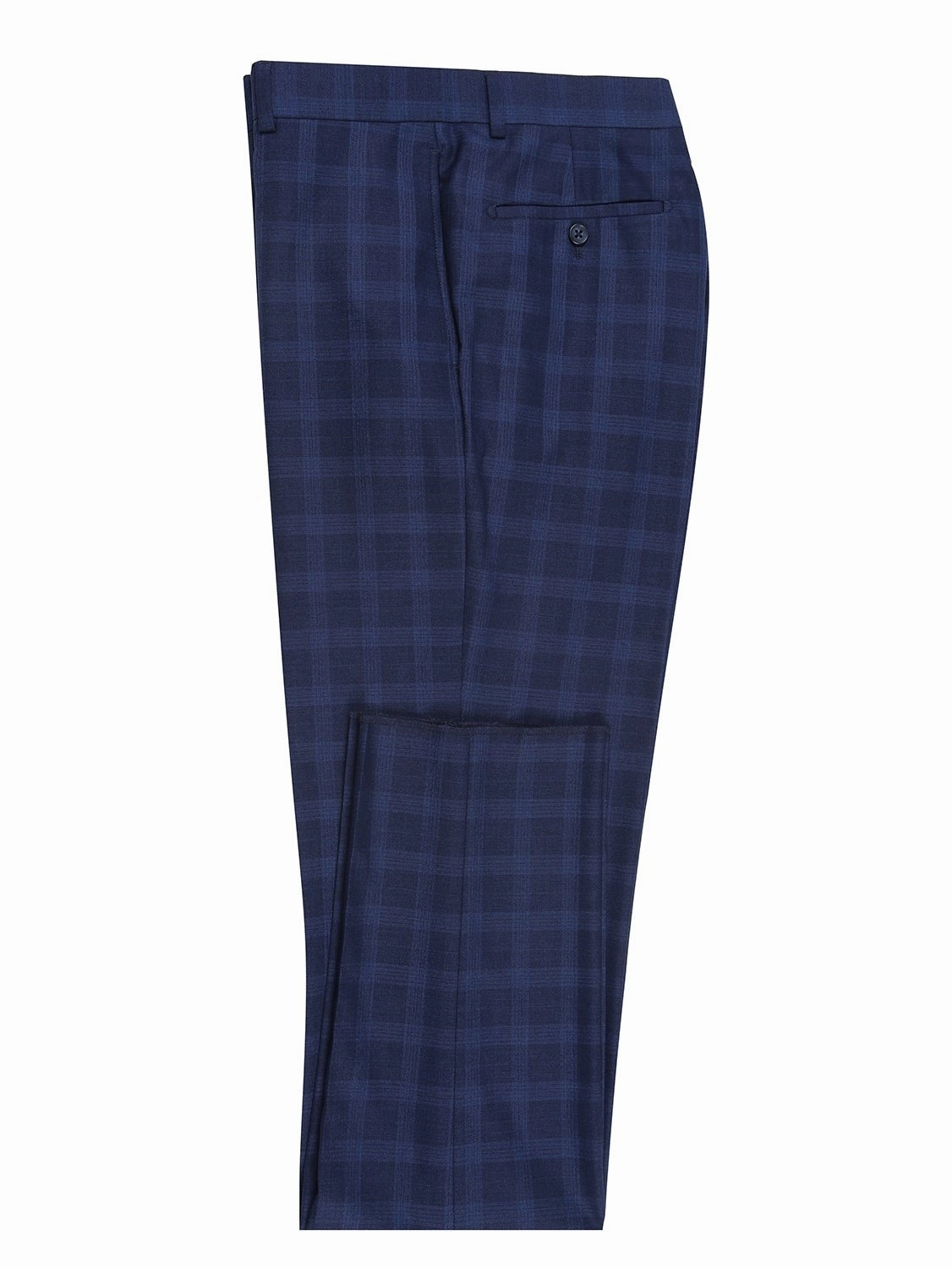 English Laundry Slim Fit Two button Navy Check Peak Lapel Suit