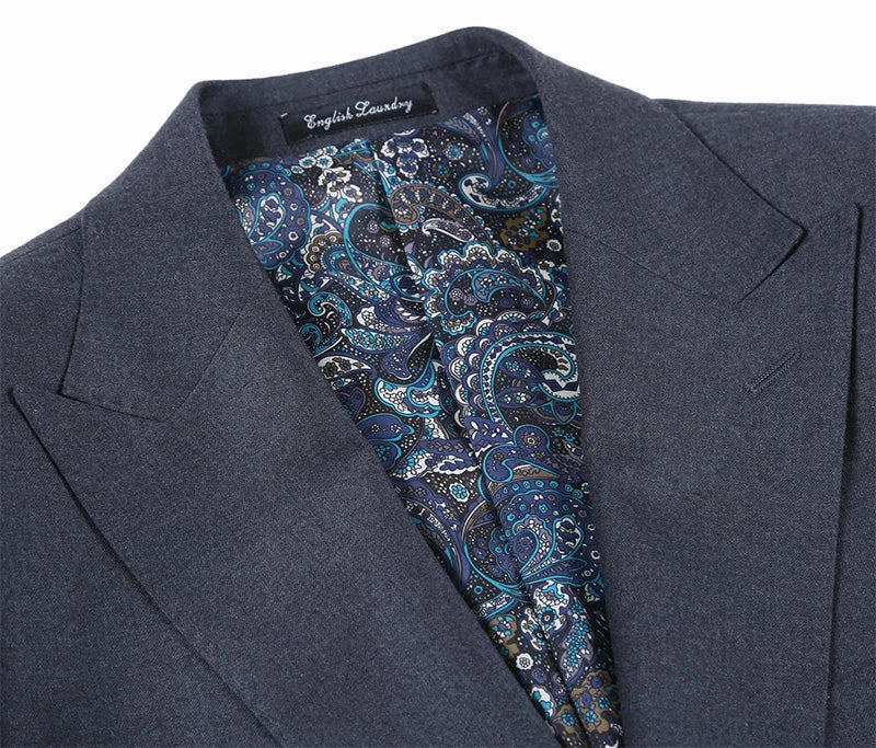 English Laundry Wool & Cashmere Slim Fit 2 Piece Suit in Charcoal