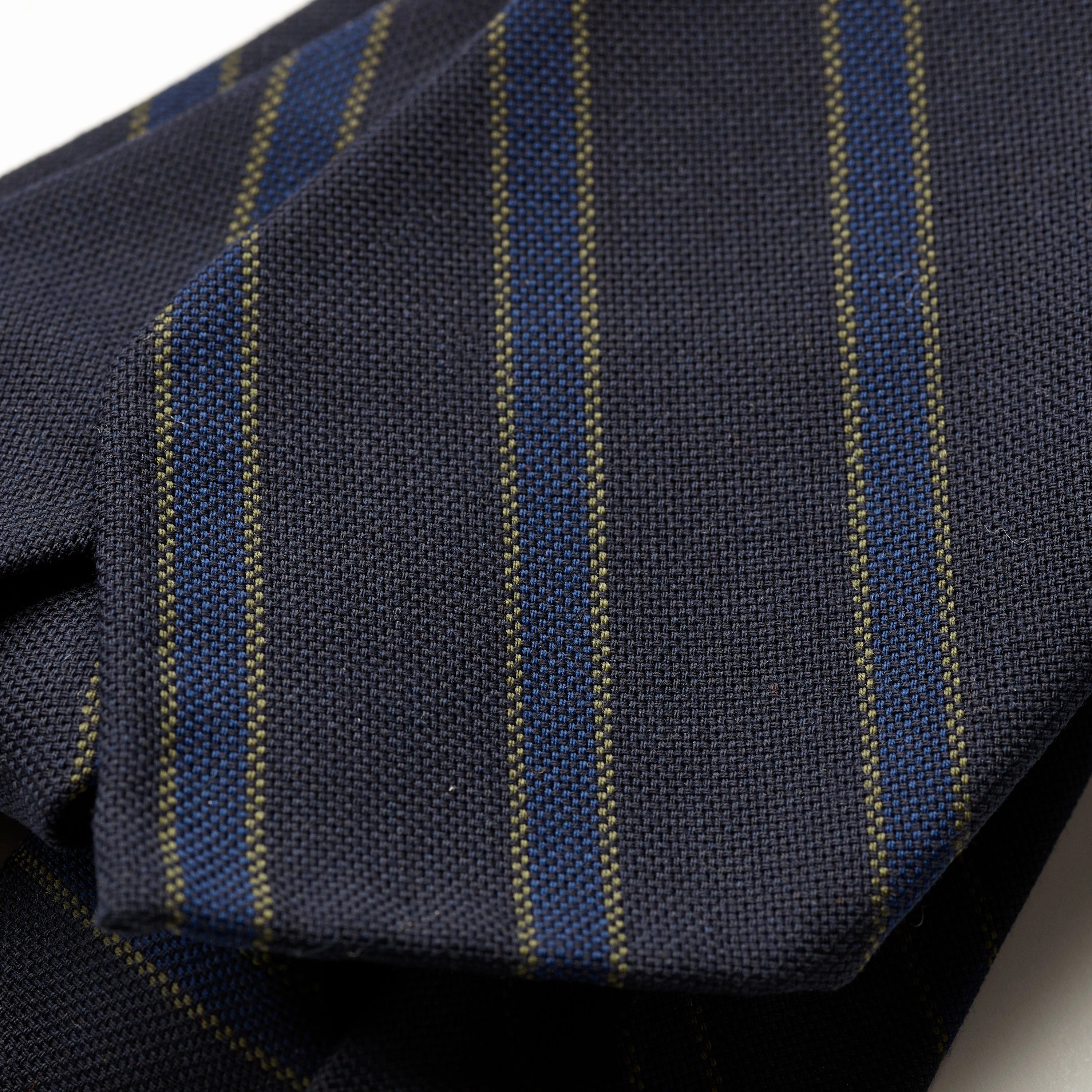Fox 3 Fold Navy Blue Stripes Worsted Tie
