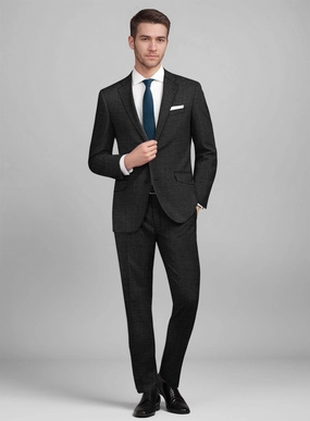 Guabello Charcoal Sharkskin Suit