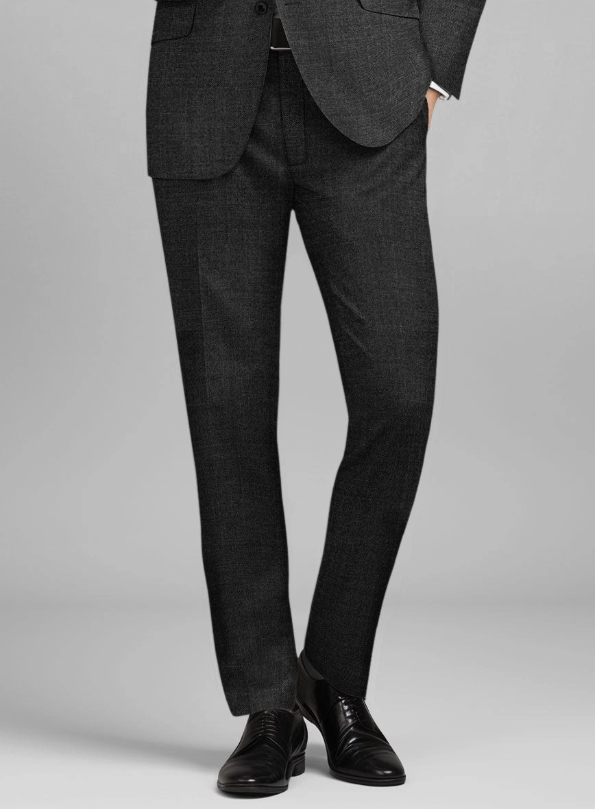 Guabello Charcoal Sharkskin Suit