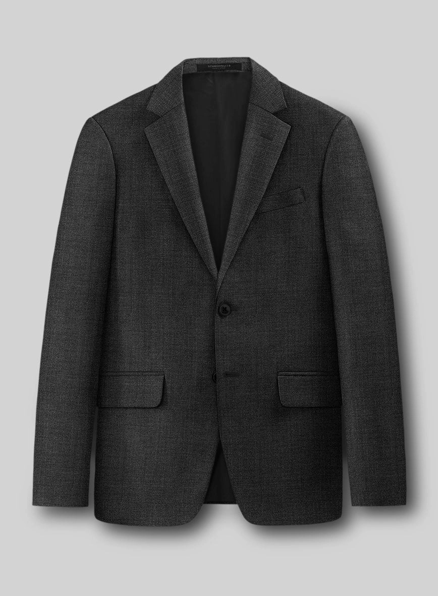 Guabello Charcoal Sharkskin Suit