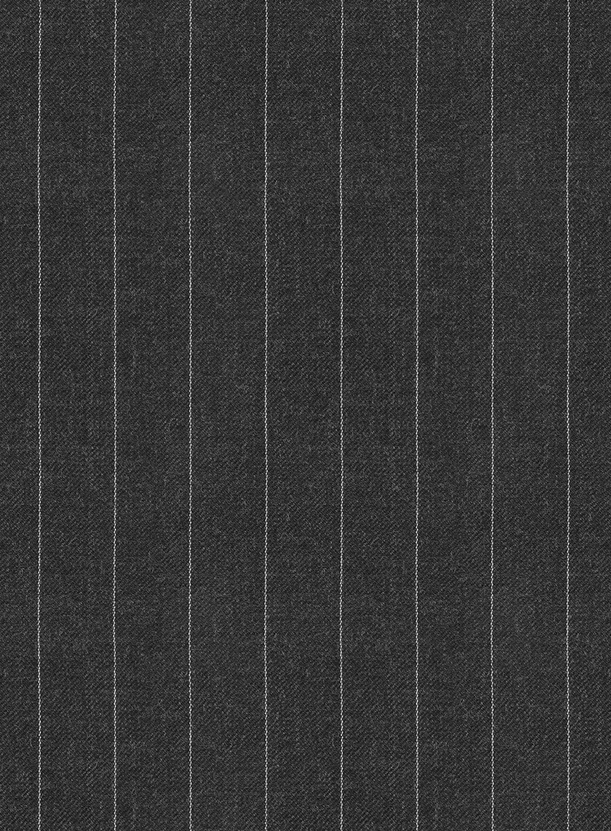 Hardy Minnis Charcoal Pinstripe Wool Suit