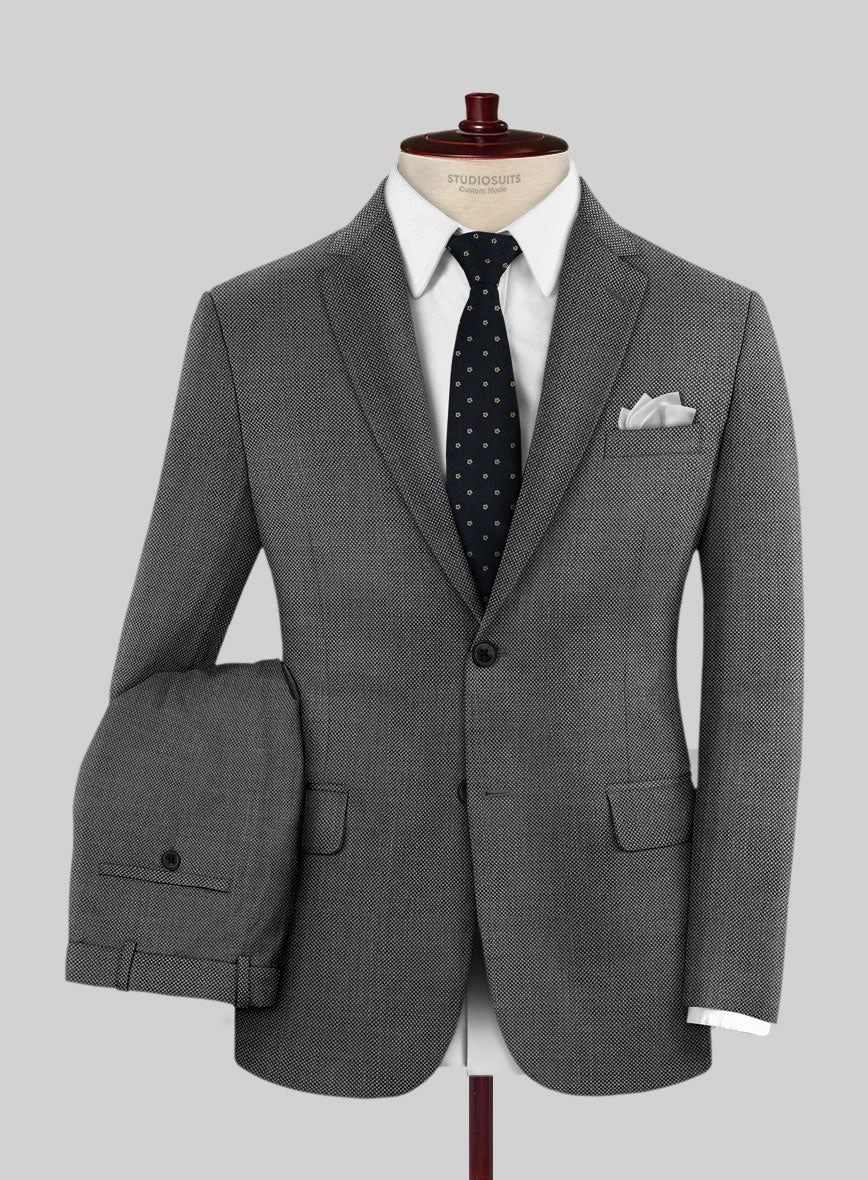 Hardy Minnis Gray Birdseye Wool Suit
