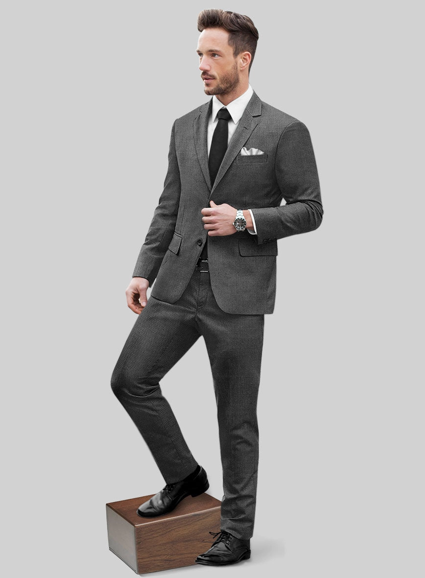 Hardy Minnis Gray Birdseye Wool Suit
