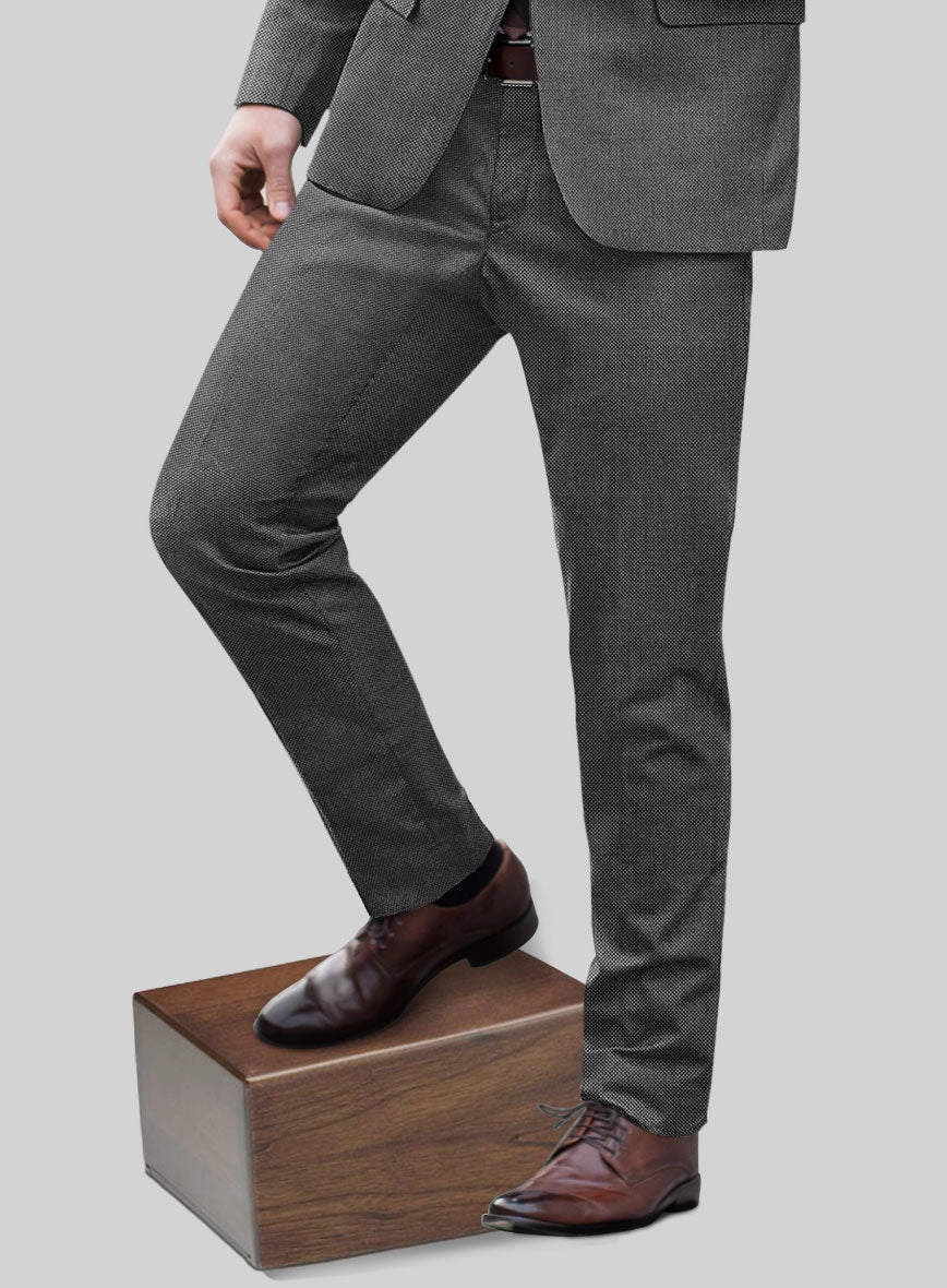 Hardy Minnis Gray Birdseye Wool Suit
