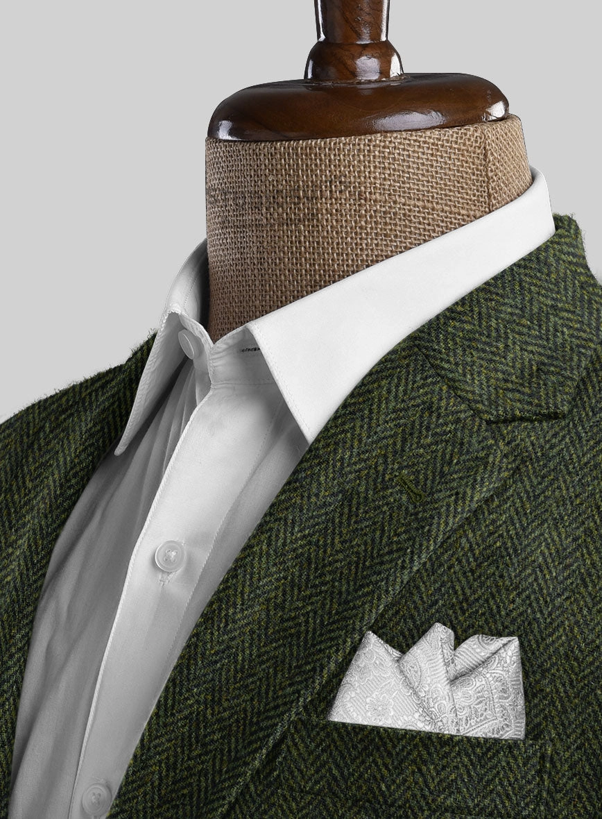 Harris Tweed Forest Green Herringbone Suit
