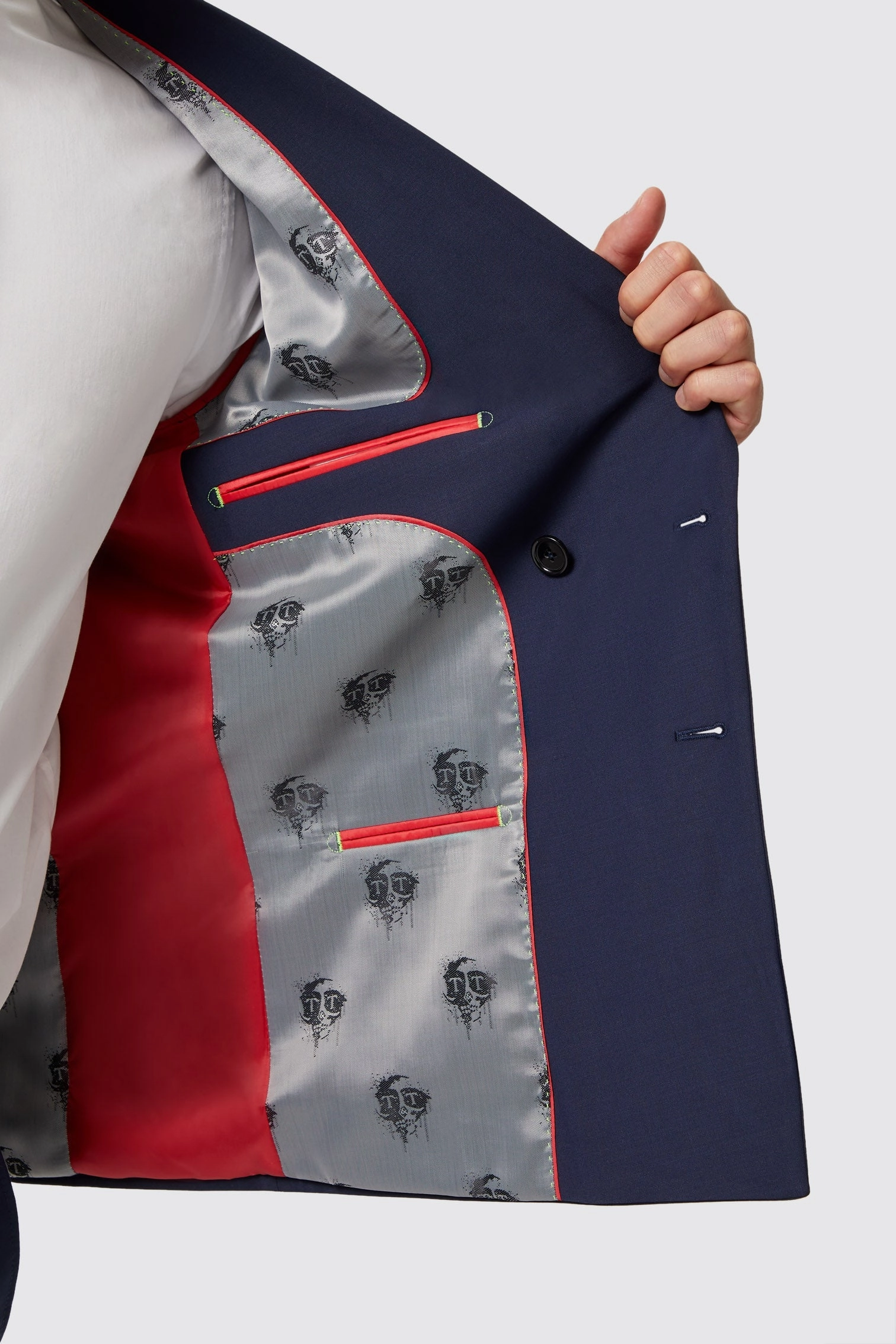 Harwood Slim Fit Navy Double Breasted Wool Suit - ARCHIVE