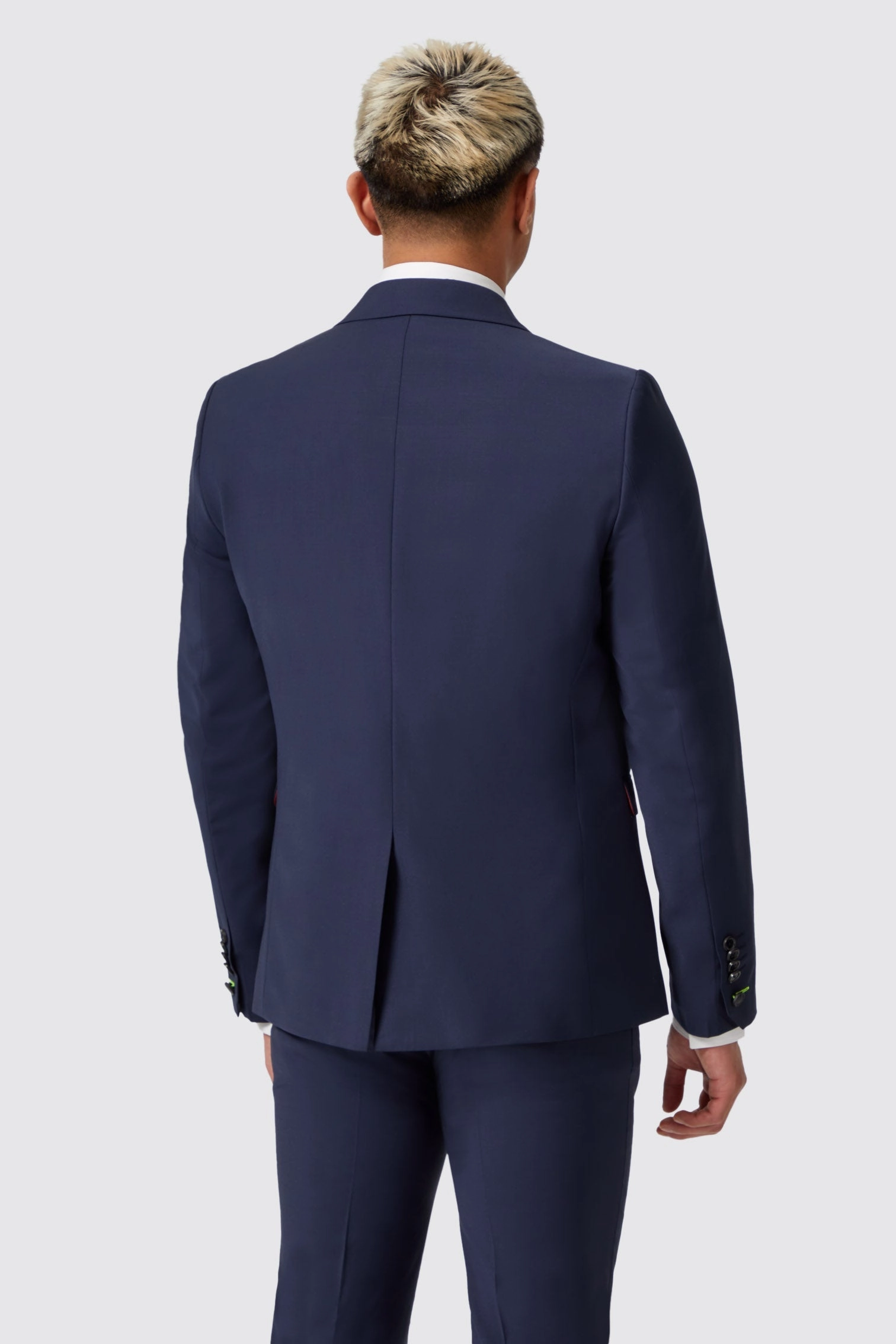 Harwood Slim Fit Navy Double Breasted Wool Suit - ARCHIVE