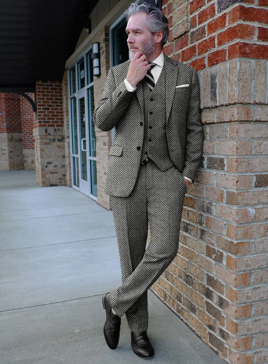 Highlander Heavy Honeycomb Gray Tweed Suit