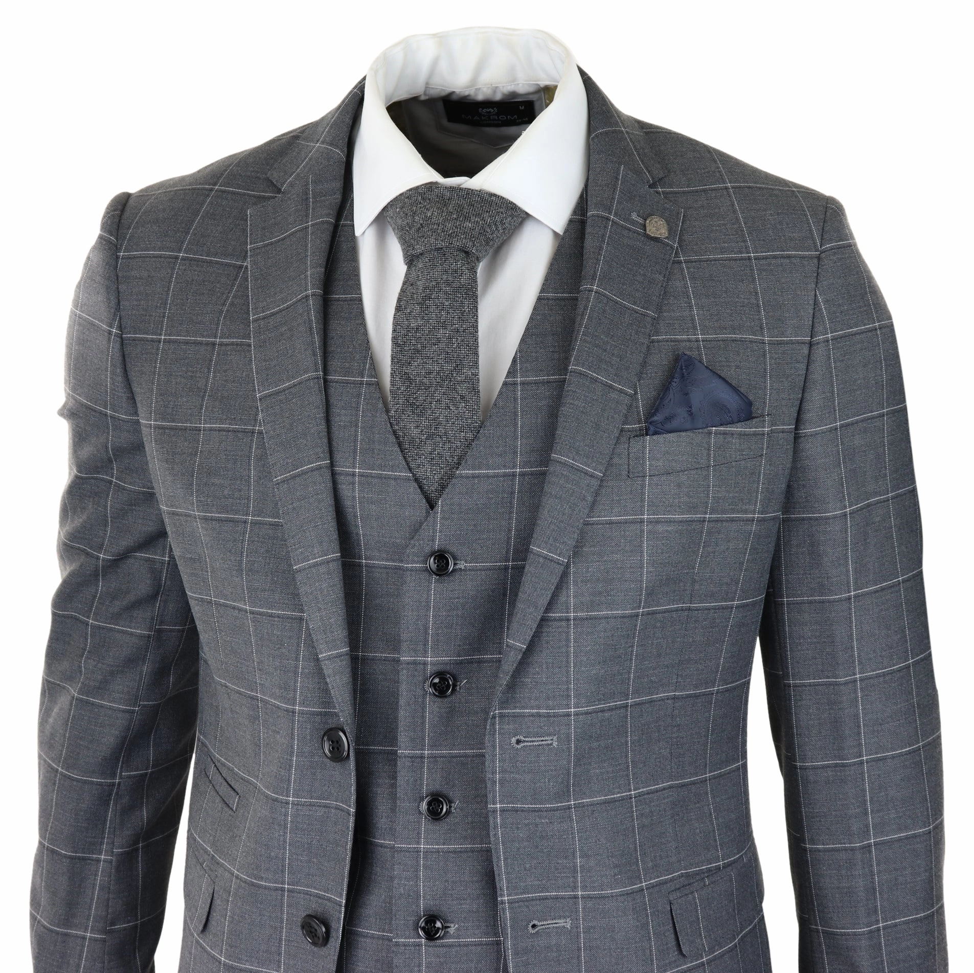 Hobbs Grey Check 3 Piece Suit