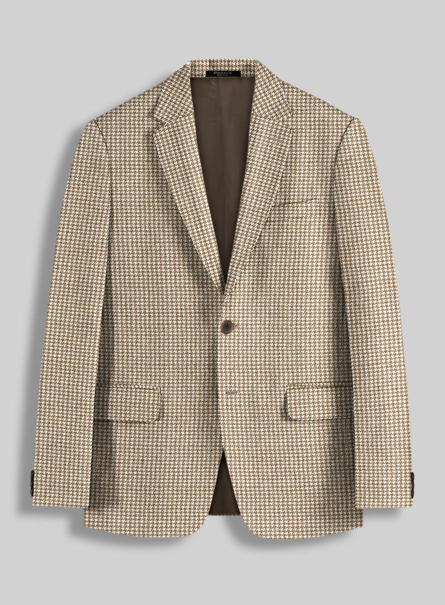 Houndstooth Beige Tweed Suit