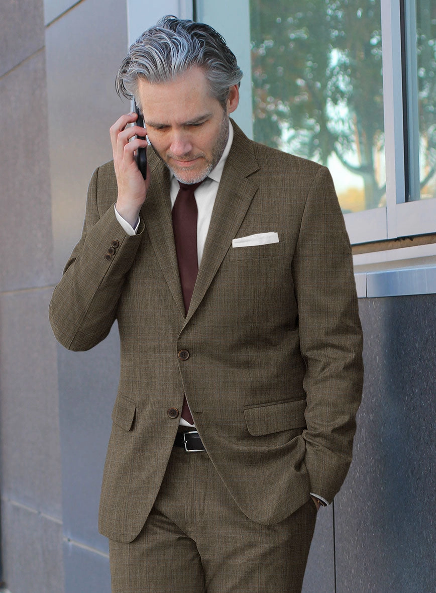 Huddersfield Brown Glen Pure Wool Suit