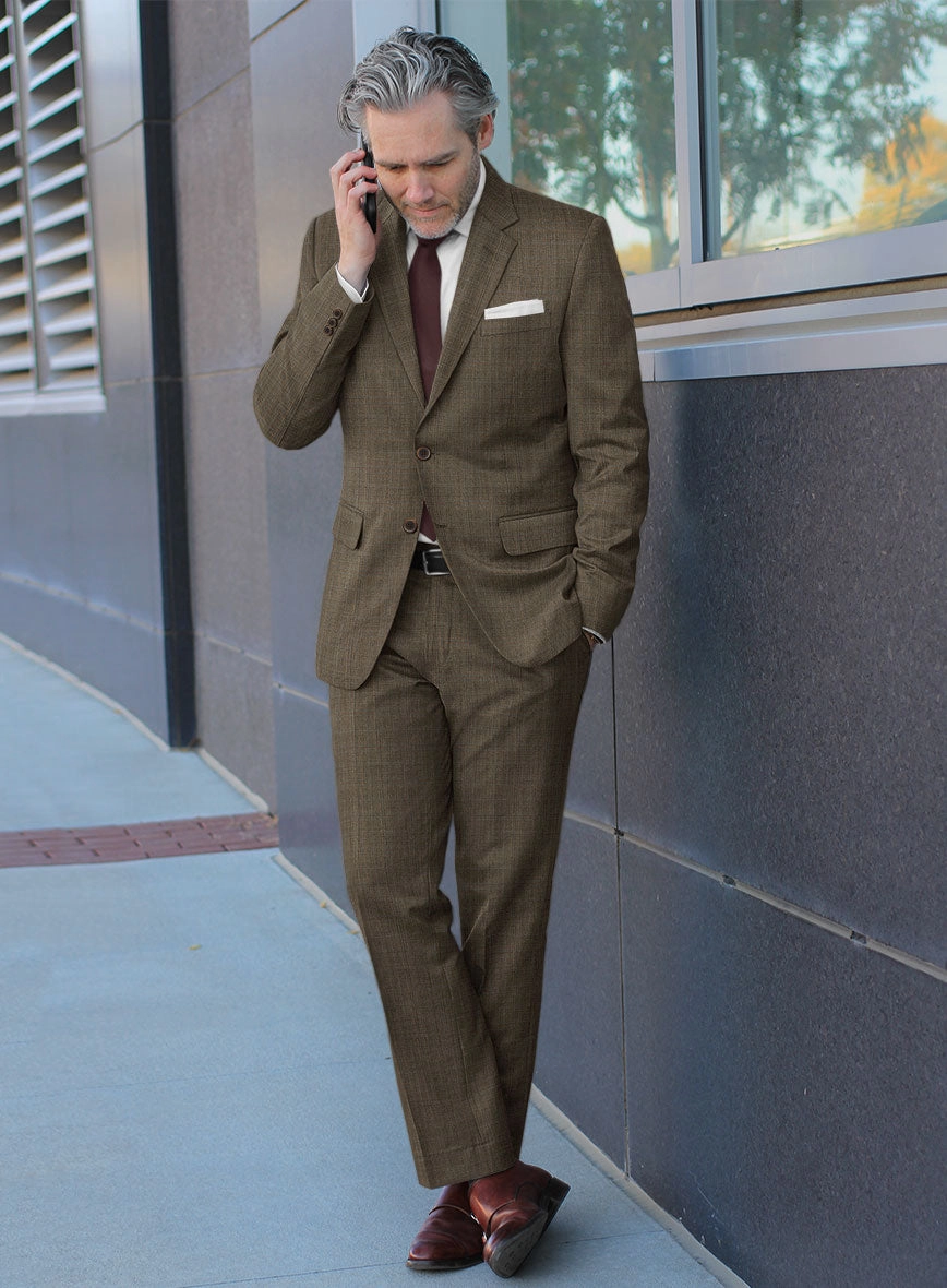 Huddersfield Brown Glen Pure Wool Suit