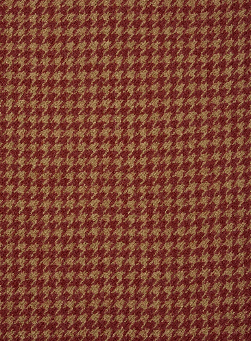 Italian Chestnut Red Houndstooth Tweed Suit