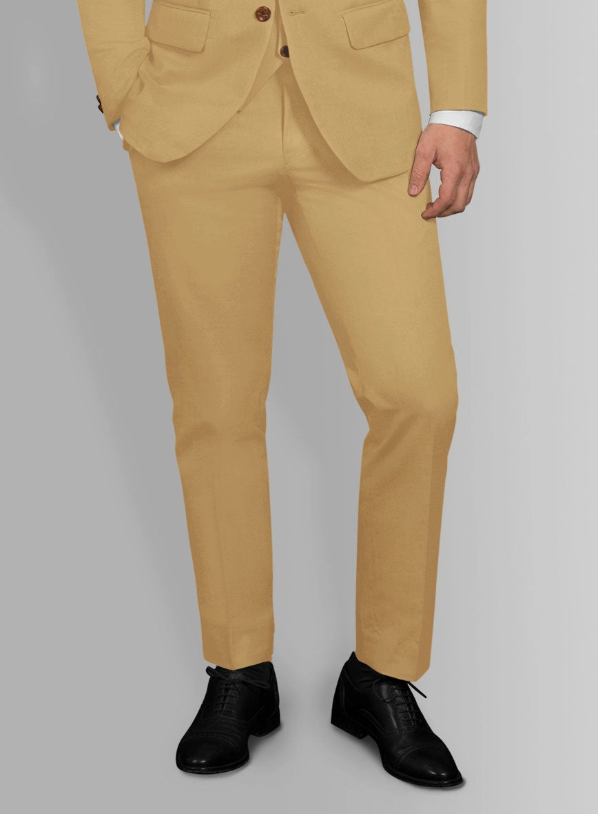 Italian Cider Brown Cotton Stretch Suit
