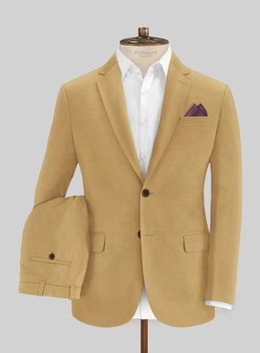 Italian Cider Brown Cotton Stretch Suit