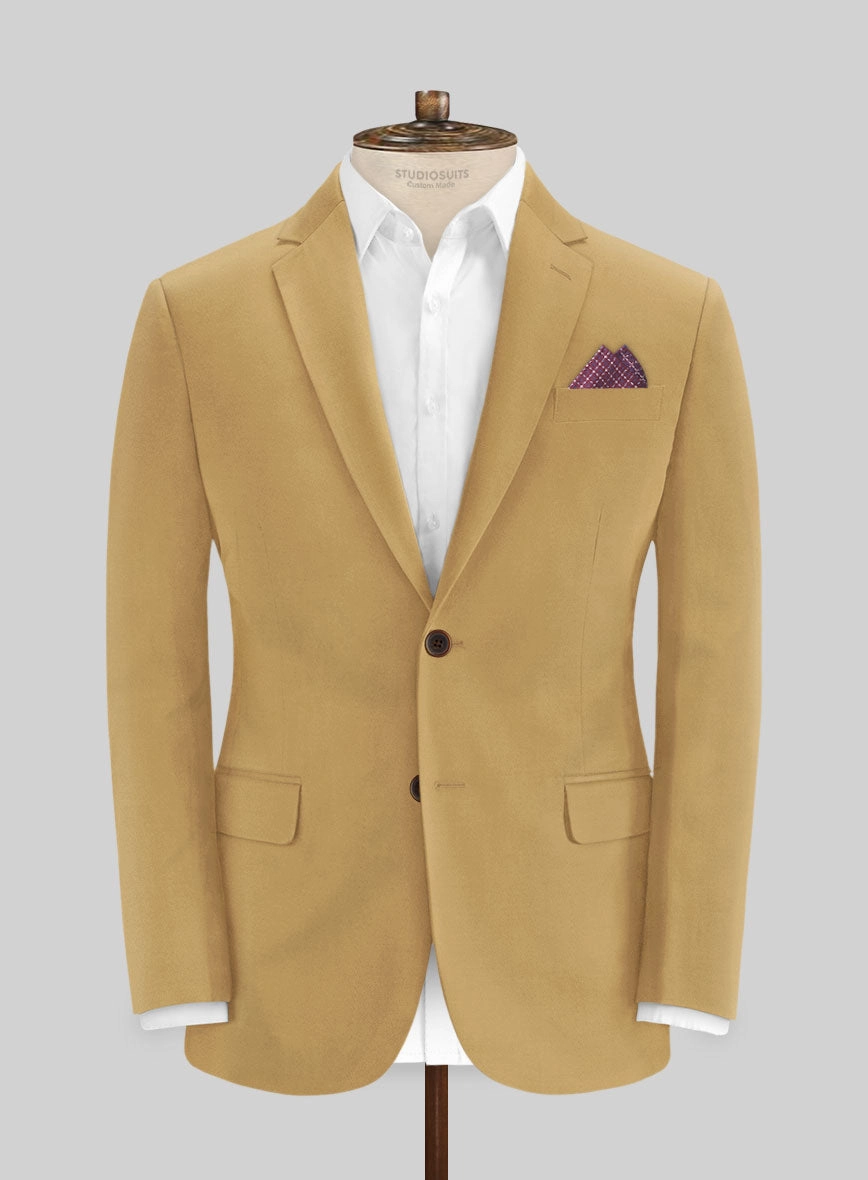 Italian Cider Brown Cotton Stretch Suit
