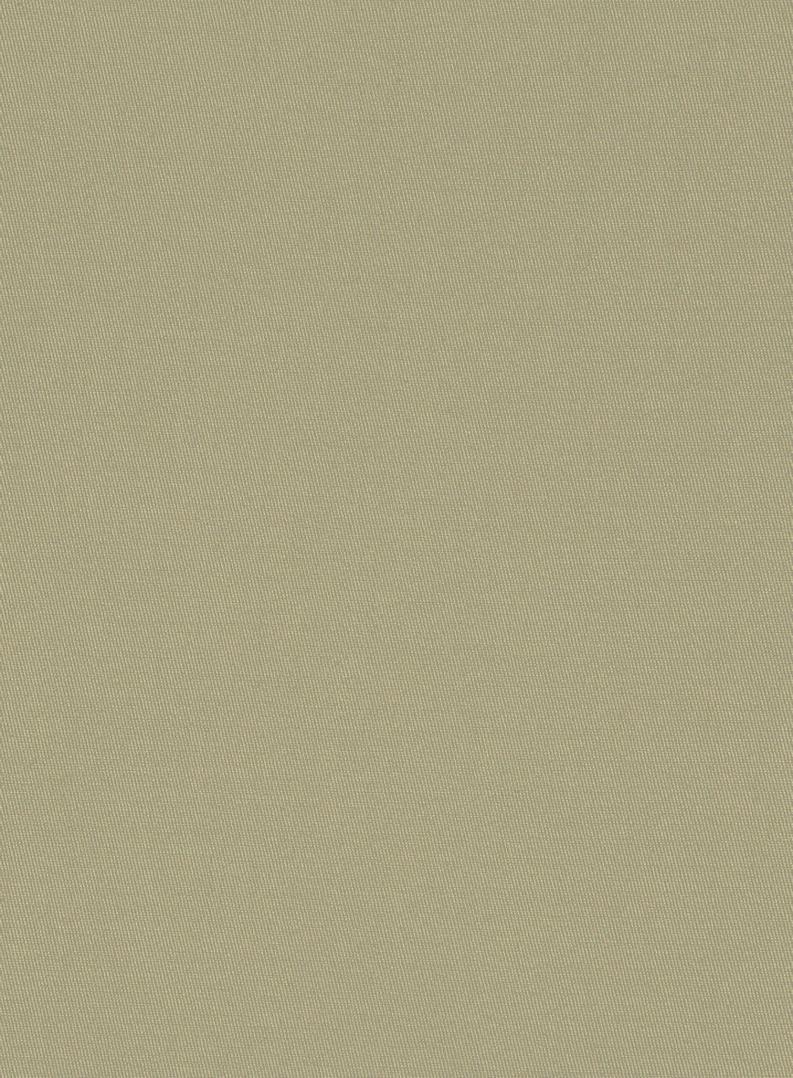 Italian Dark Tan Cotton Stretch Suit