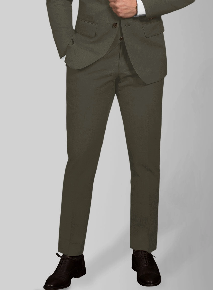 Italian Ivy Green Cotton Stretch Suit