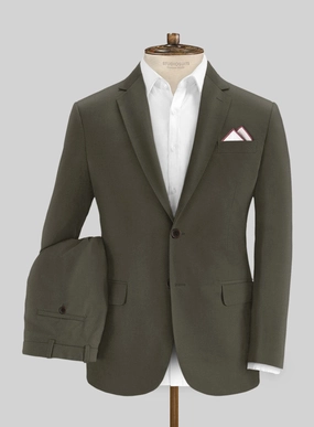 Italian Ivy Green Cotton Stretch Suit