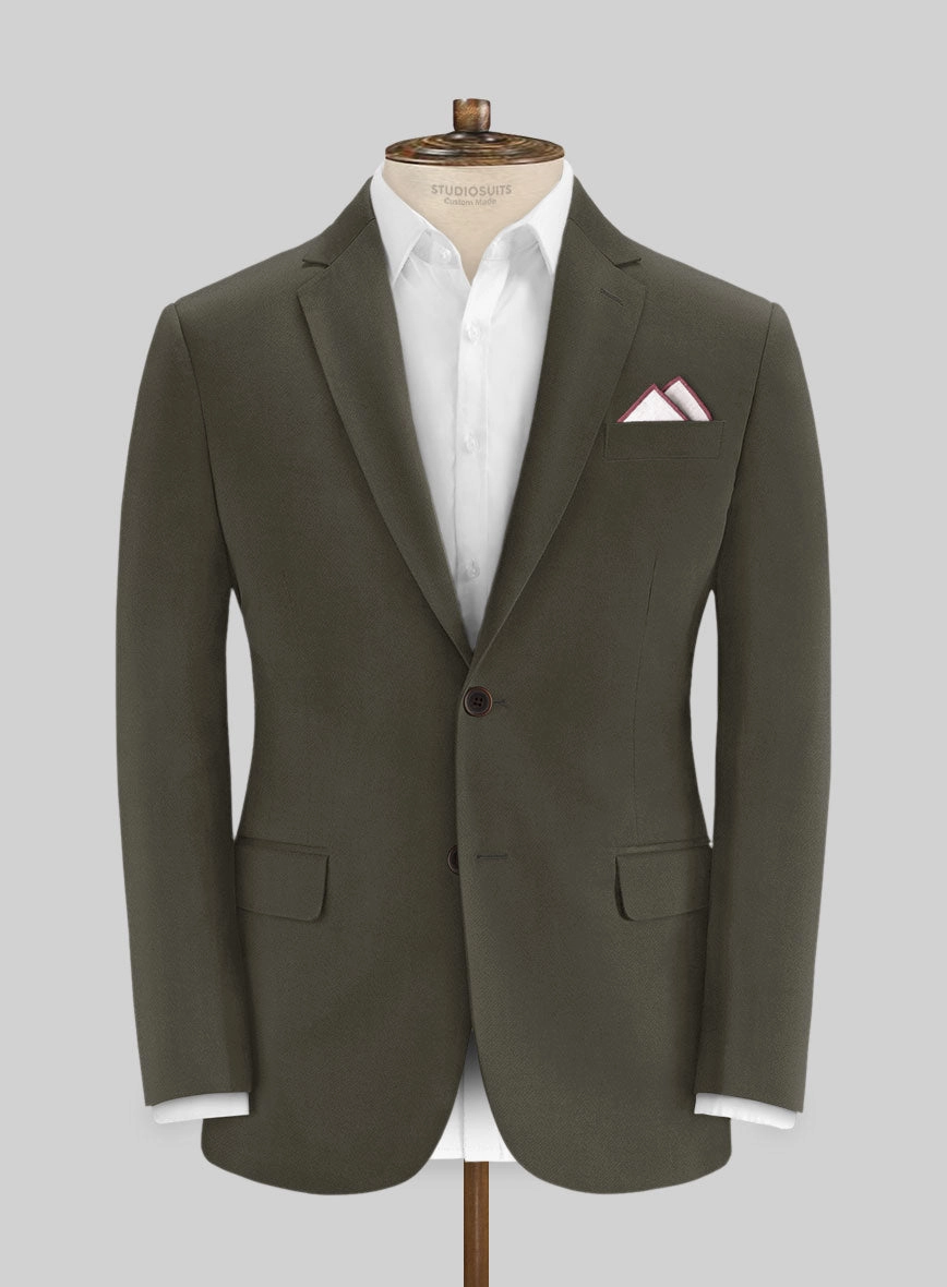 Italian Ivy Green Cotton Stretch Suit