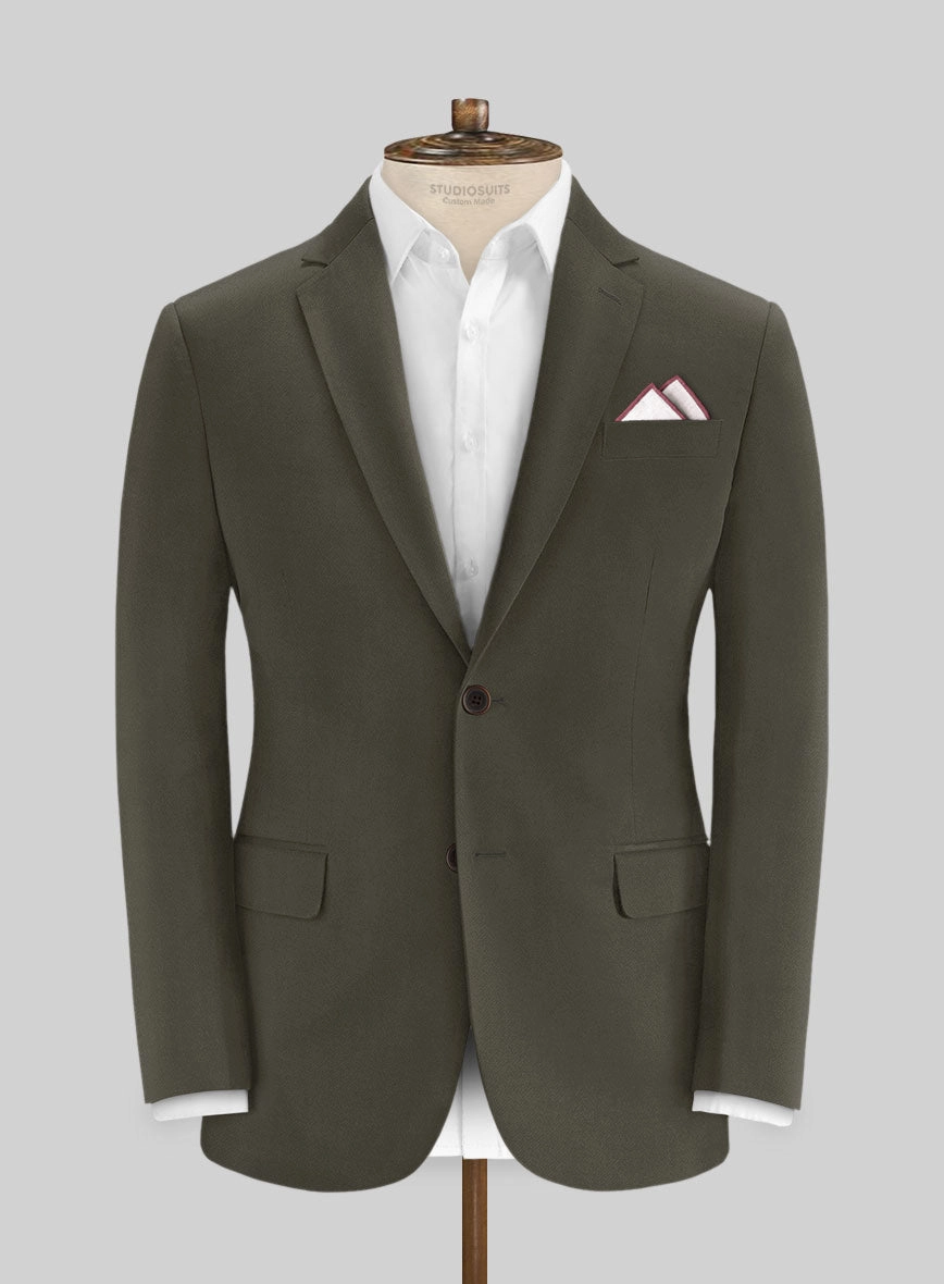 Italian Ivy Green Cotton Stretch Suit