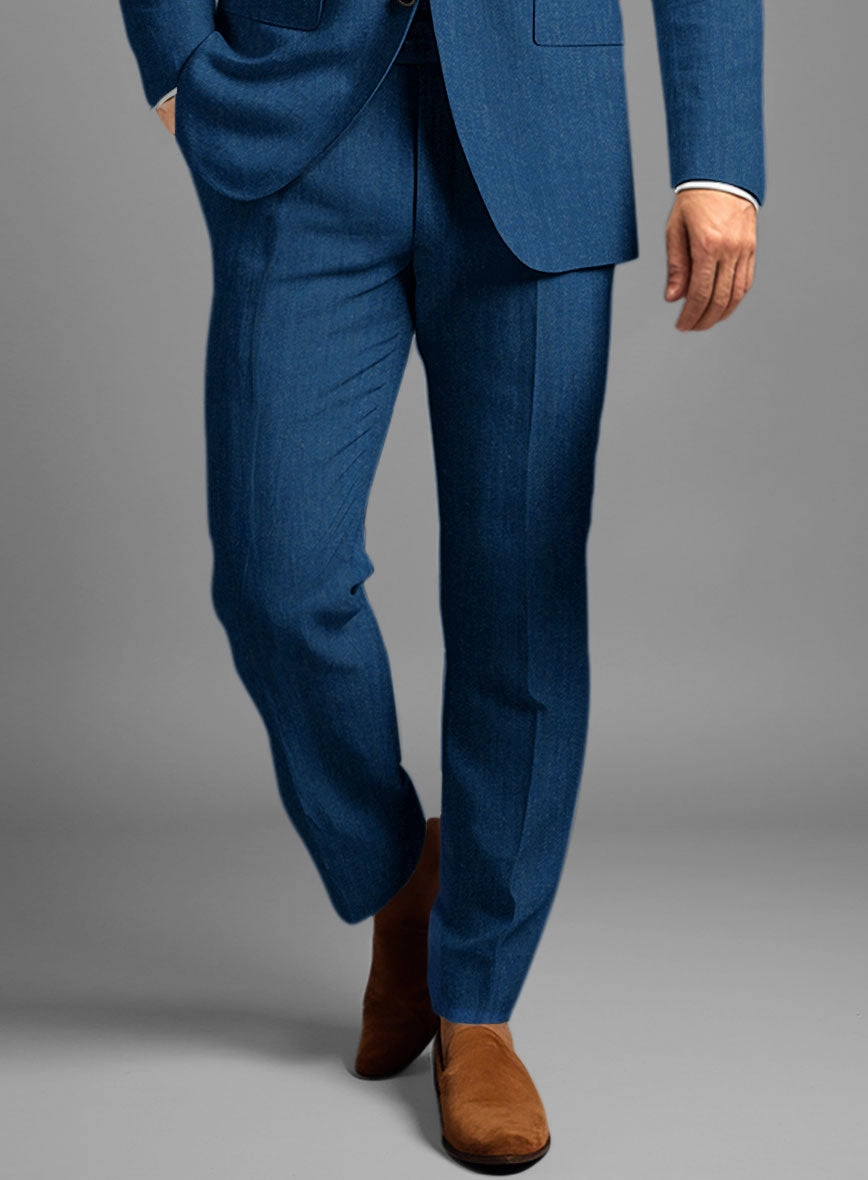 Italian Linen French Blue Suit
