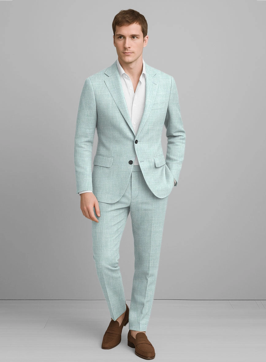 Italian Linen Mint Green Suit