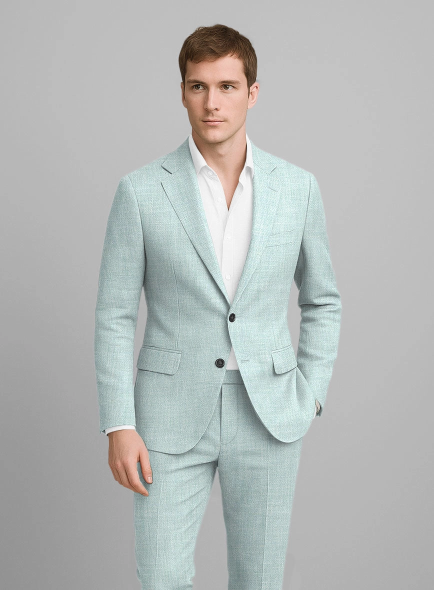 Italian Linen Mint Green Suit
