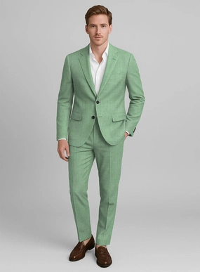 Italian Linen Mojito Green Suit