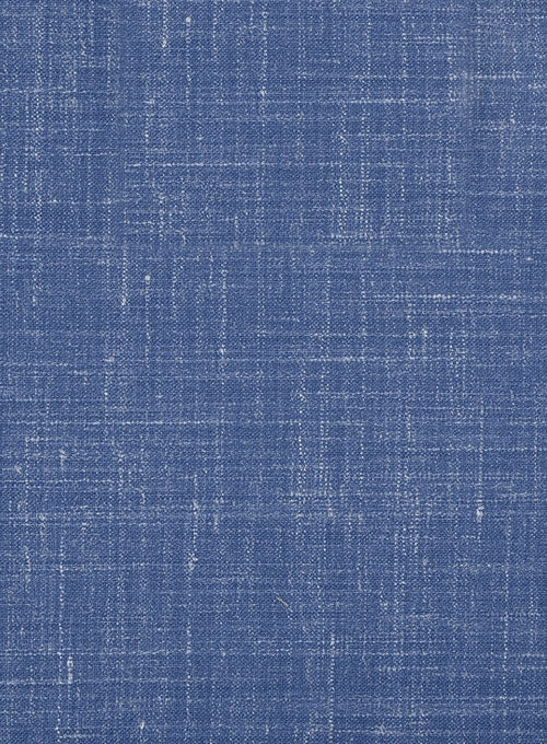 Italian Murano Cadel Blue Wool Linen Suit
