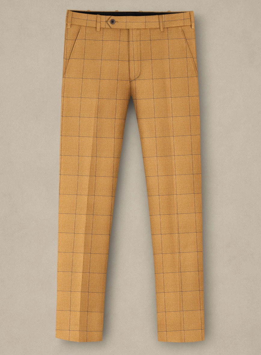 Italian Murano Cimio Mustard Wool Linen Silk Suit