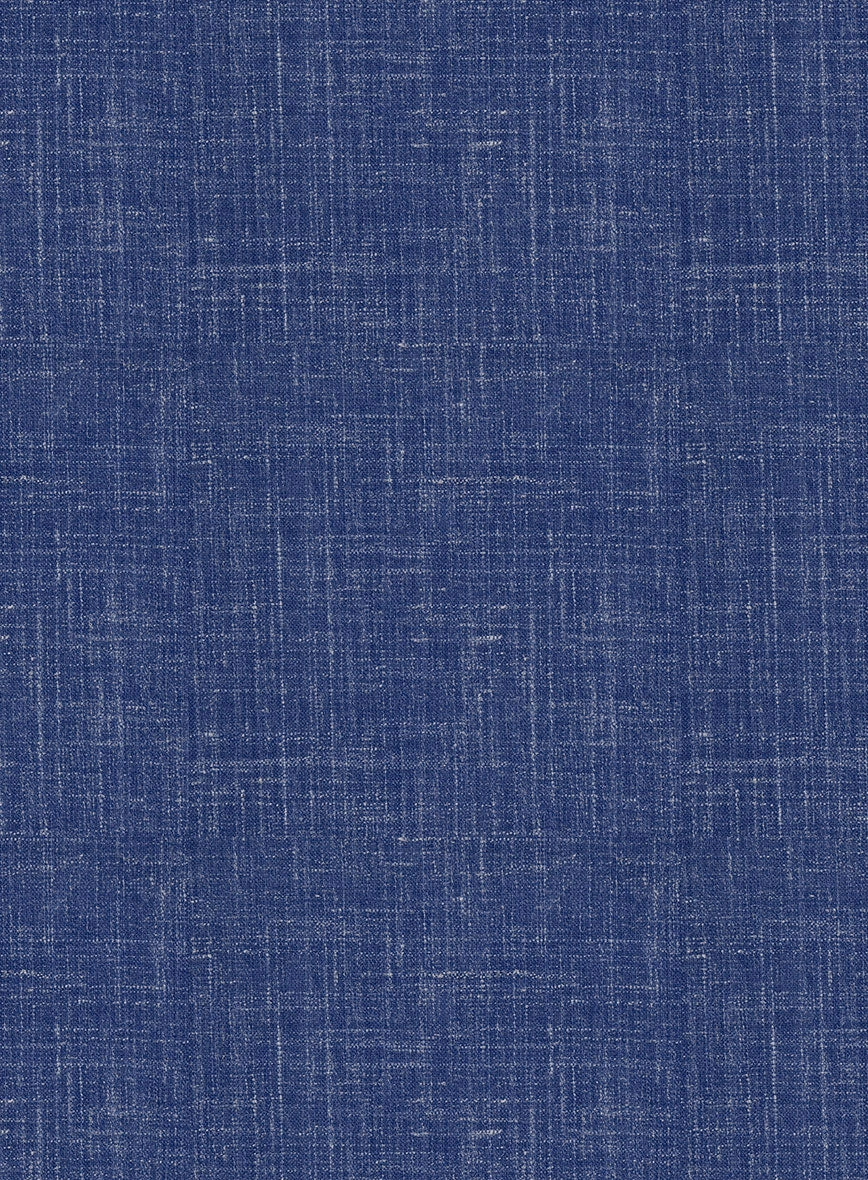Italian Murano Cobalt Blue Wool Linen Suit