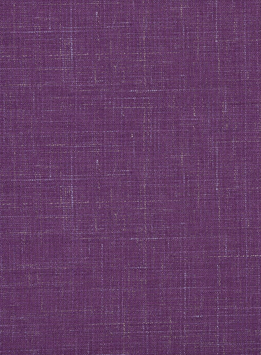Italian Murano Eggplant Wool Linen Suit