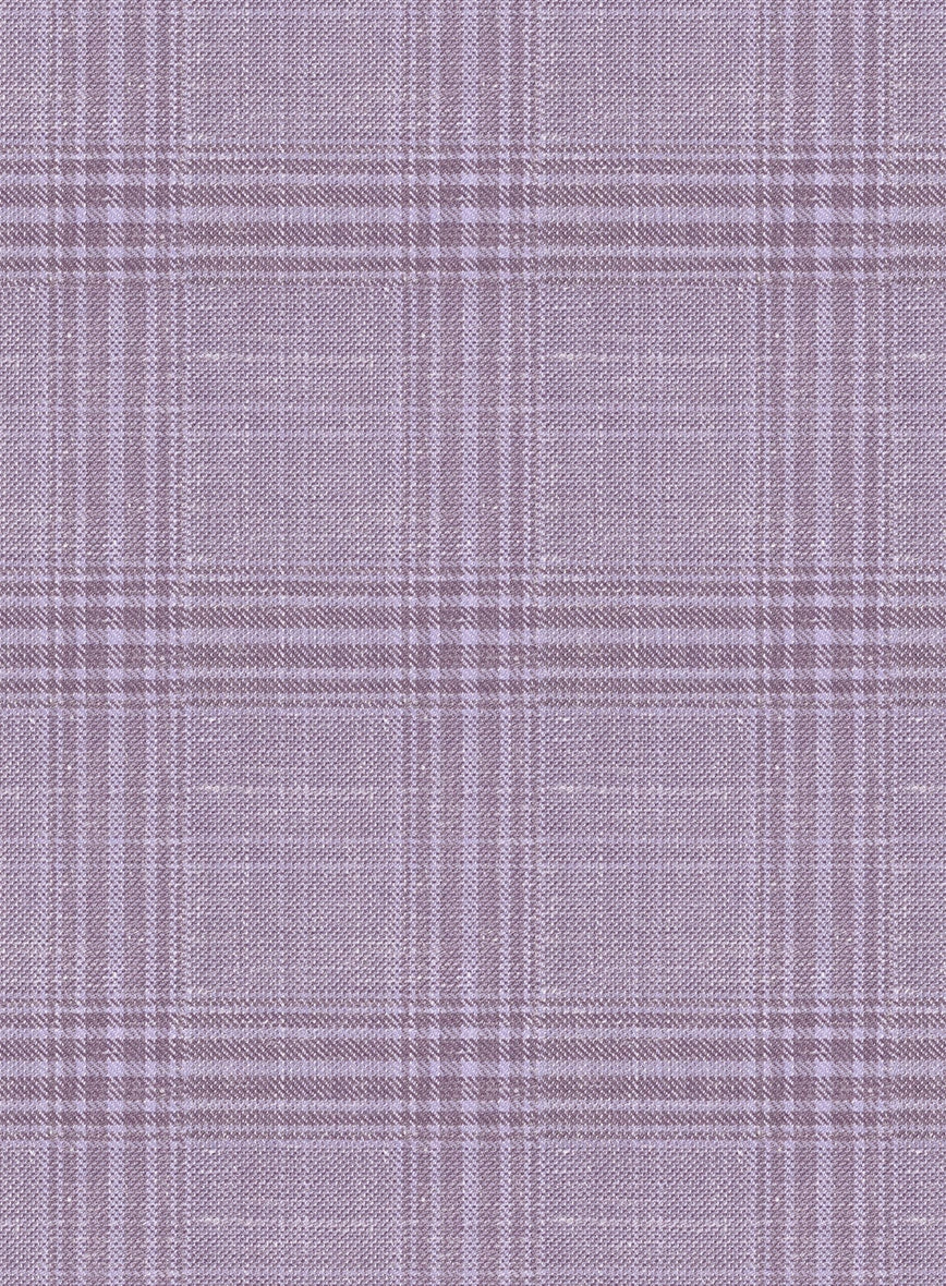 Italian Murano Esar Lavender Wool Linen Silk Suit