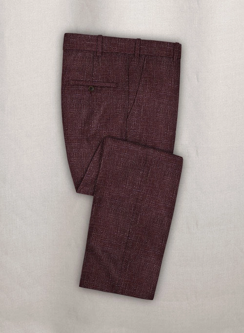 Italian Murano Maroon Wool Linen Suit