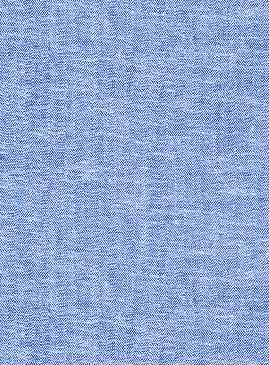 Italian Nile Blue Linen Suit