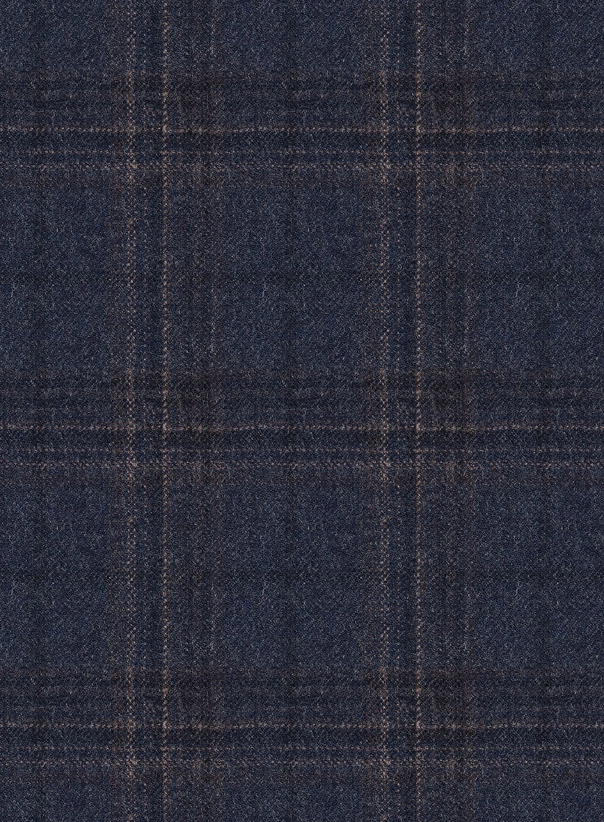 Italian Ofra Blue Checks Flannel Suit