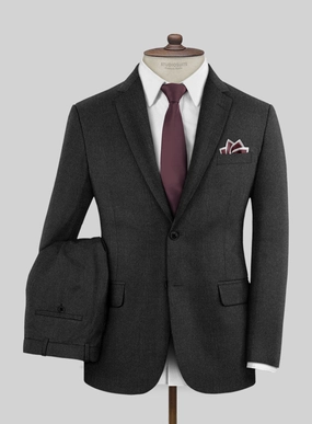 Italian Ombo Charcoal Birdseye Flannel Suit