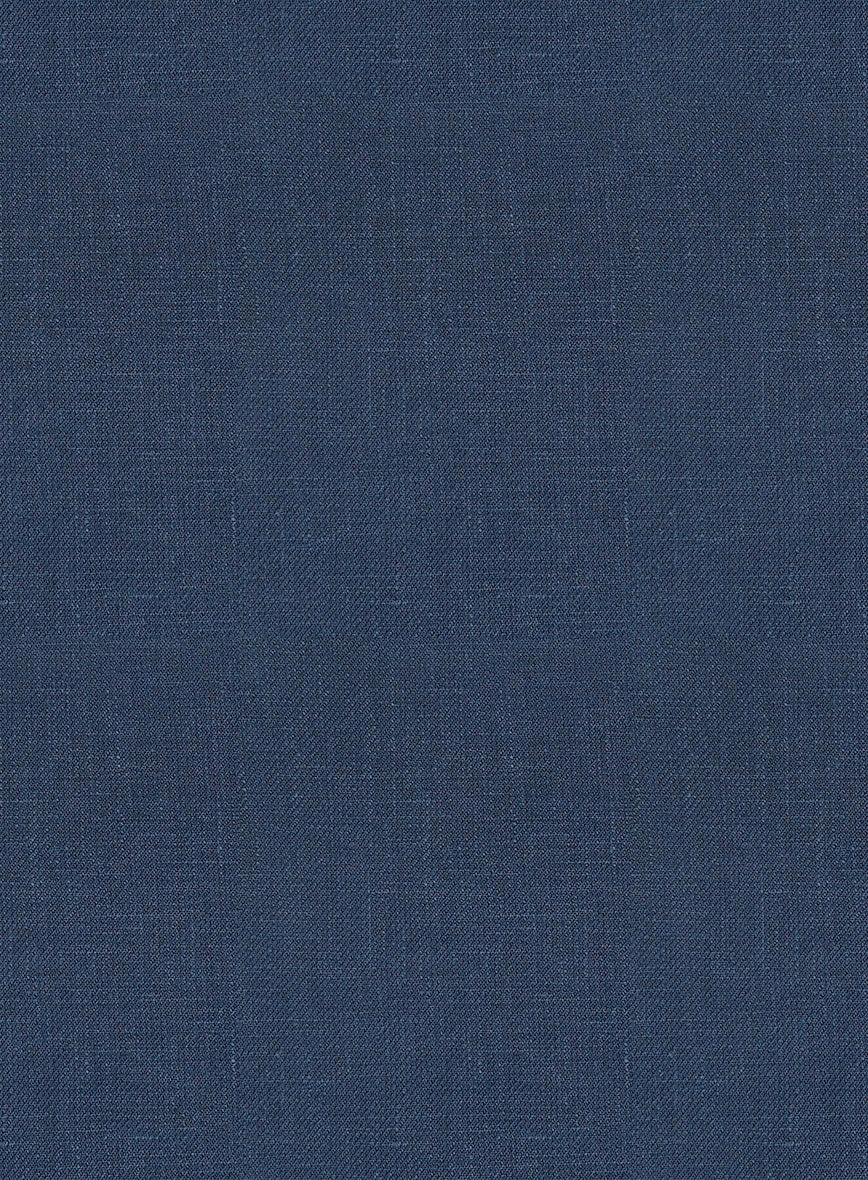 Italian Prato Indigo Blue Linen Suit