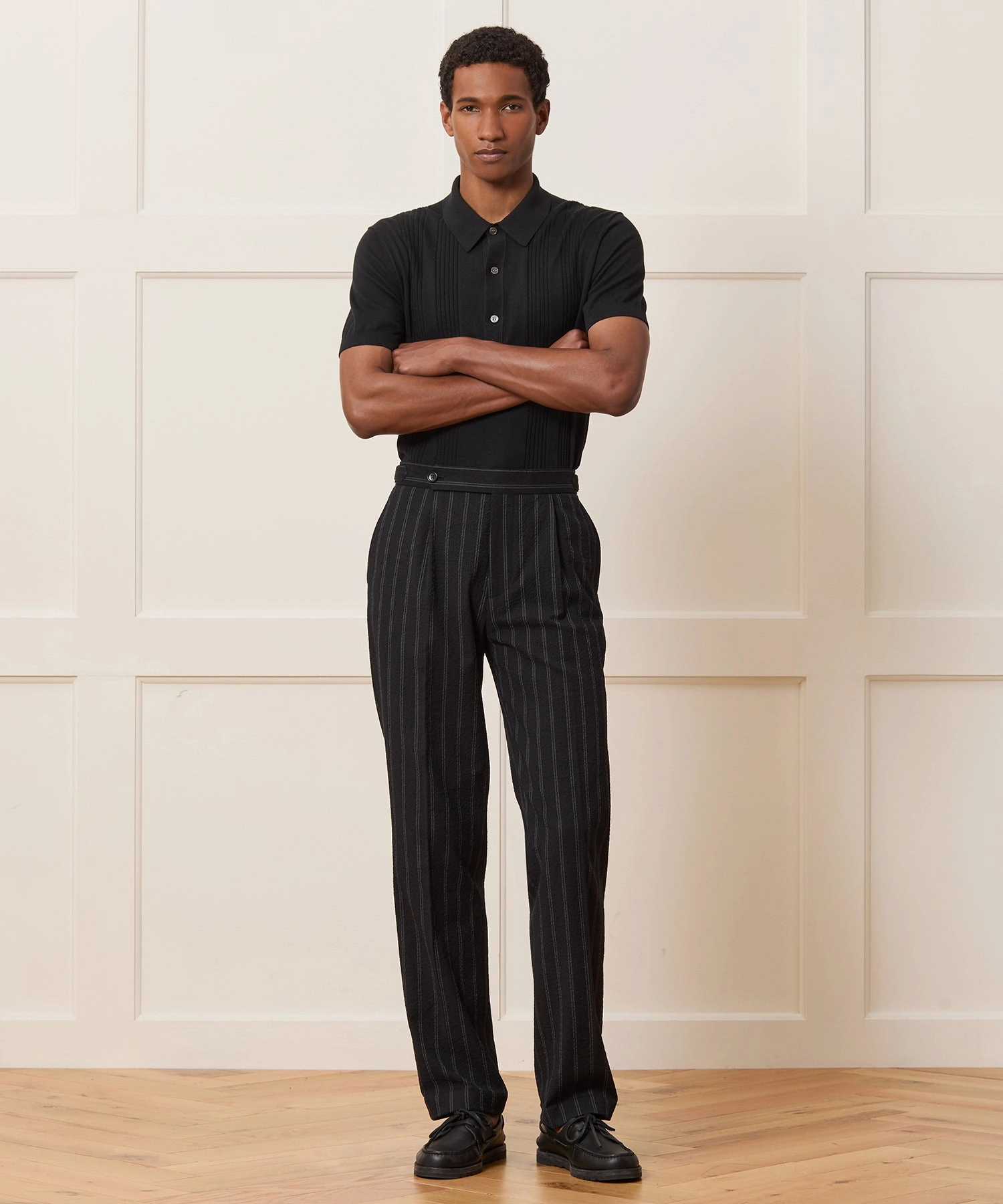 Italian Seersucker Striped Madison Suit