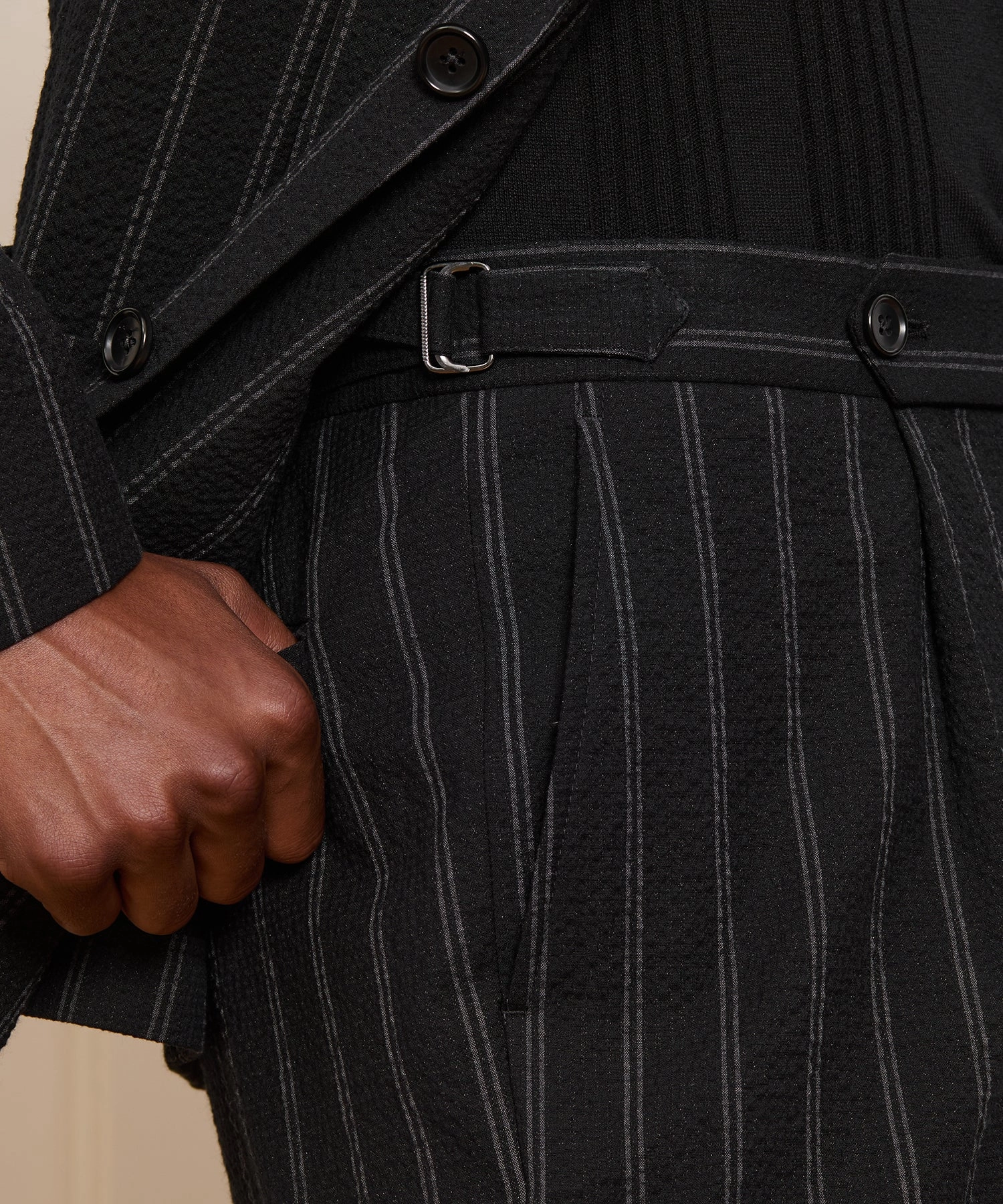 Italian Seersucker Striped Madison Suit