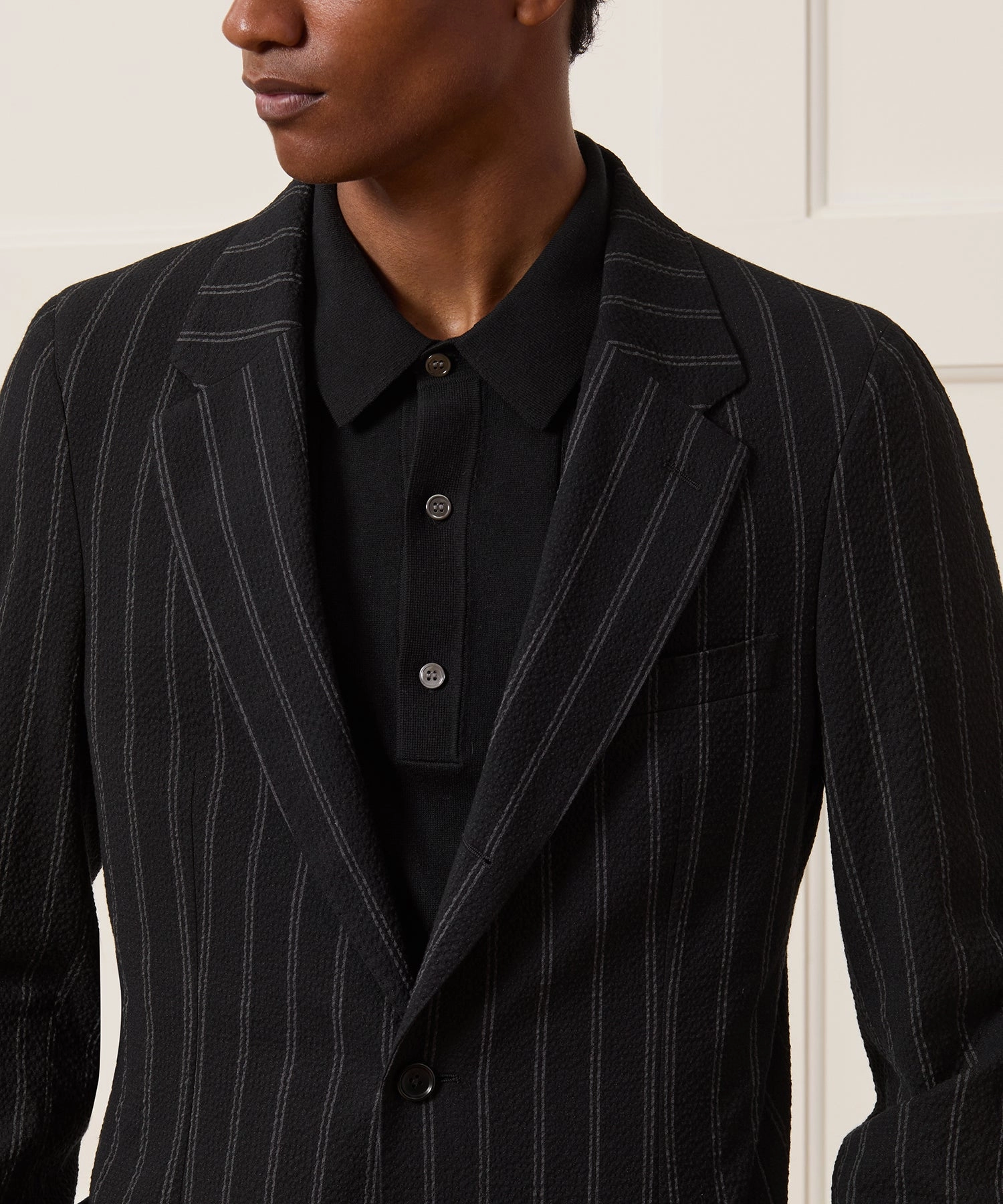 Italian Seersucker Striped Madison Suit