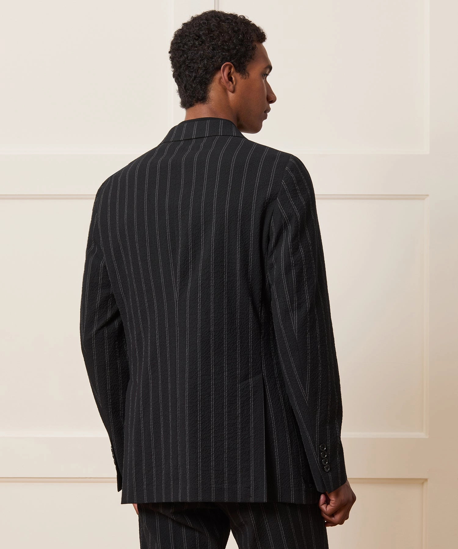 Italian Seersucker Striped Madison Suit