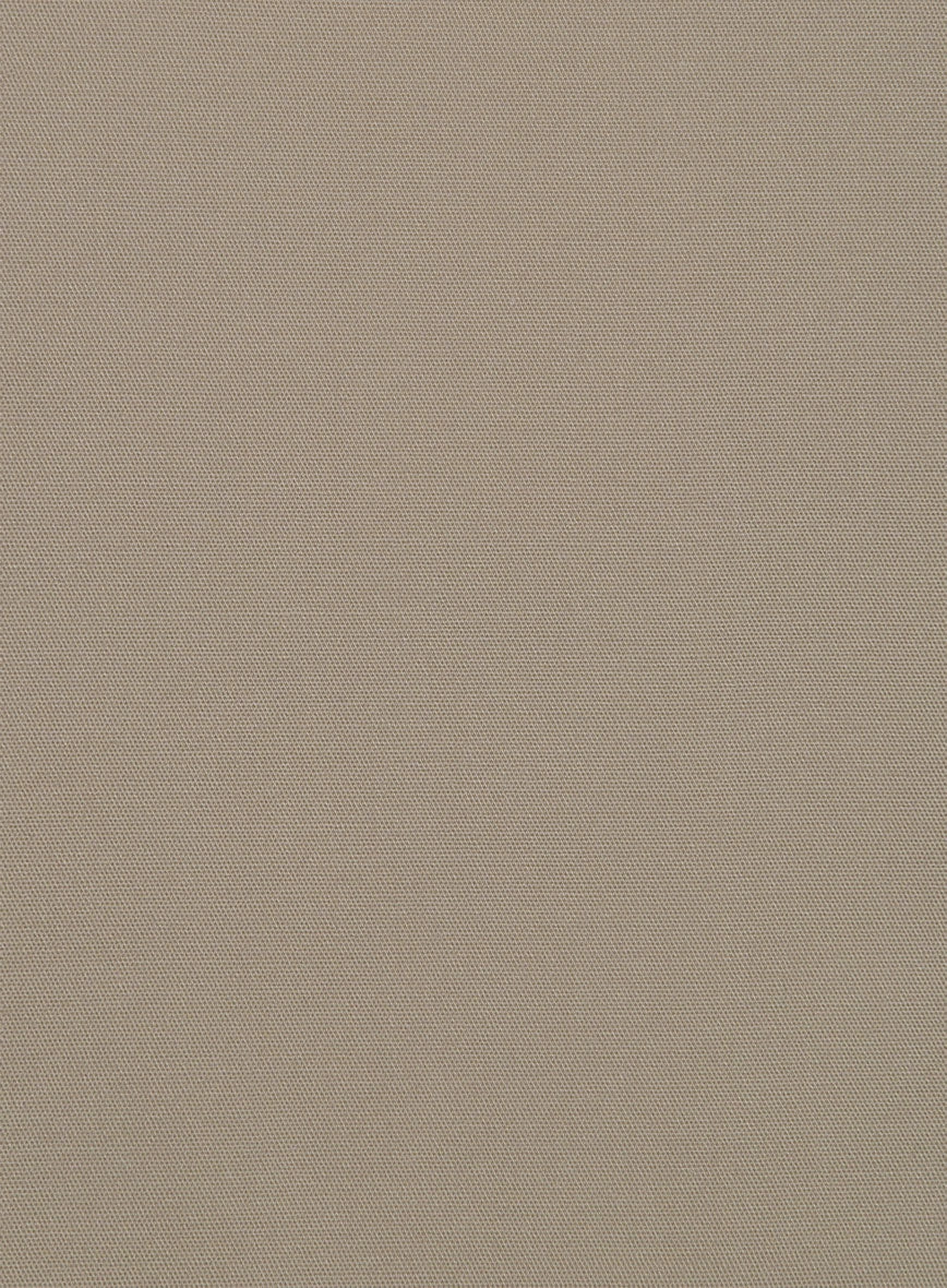Italian Stone Khaki Cotton Stretch Suit