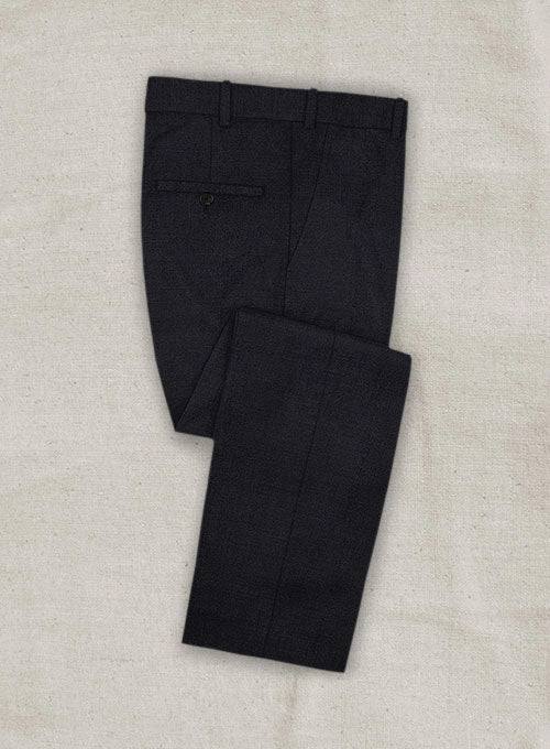 Italian Tela Black Wool Linen Suit